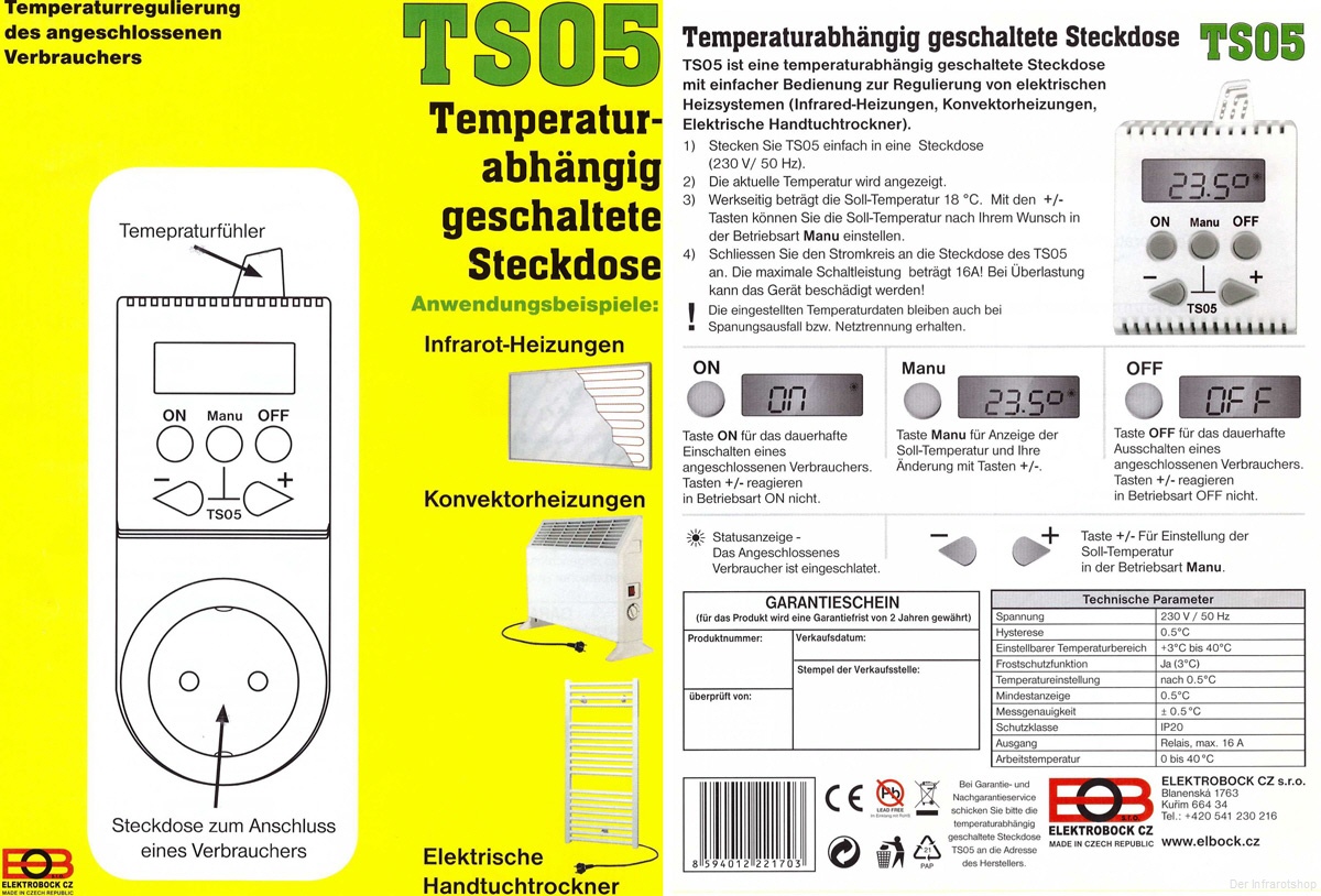 Steckdosenthermostat TS05